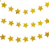 WEVEN Gold Glitte Star Garland Reflective Paper Party Streamers Twinkle Star Banner Backdrop for Wedding Baby Shower Nursery Graduation Party Deco...