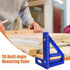 3D Multi Angle Measuring Ruler, 45 90 Degree Triangle Scriber Square Protractor, Miter Triangle Ruler Measuring Tool for Engineer Carpenter Woodwo...
