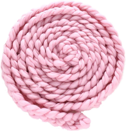 Matissa Newborn Baby Photography Props Braided Rope Basket Filler Photography Background Rug Blanket (Light Pink)...
