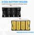 SDTC Tech 2-Pack 4 Slot D Cell Battery Holder 6V D Size Battery Case Box with Wire Leads...
