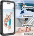 for iPhone 15 Pro Max Waterproof Case, Built-in Screen Protector, Shockproof, Snowproof, Dustproof, Full Body Protective Cover for iPhone 15 Pro M...