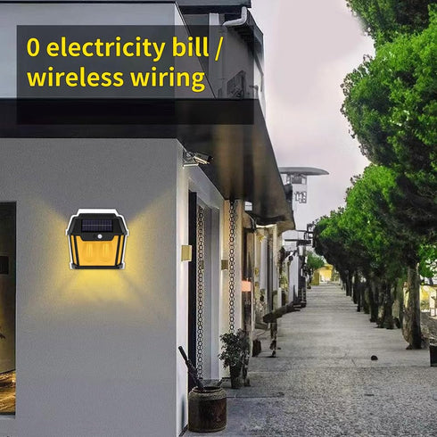 LED Dual Core Outdoor Lighting Solar Warm Light Wall Lamp? Wireless Dusk to Dawn Motion Sensor LED Sconce Lights IP65 Waterproof....