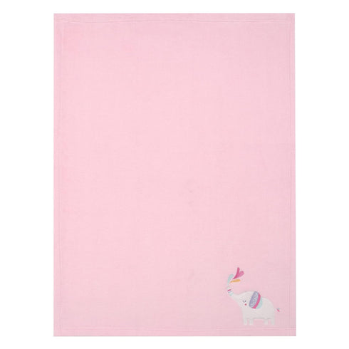Bedtime Originals Elephant Dreams Appliqued Soft Fleece Baby Blanket - Pink...