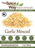 The Spice Way Minced Garlic - 8 oz - US Grown whole bulk dehydrated dried garlic flakes, more coarse than dry powder...