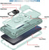 for Samsung Galaxy S21 FE 5G Case Military Grade Drop Shock Protection Cell Phone Cover with Slide Camera Cover Built-in 360° Rotate Ring Stand fo...
