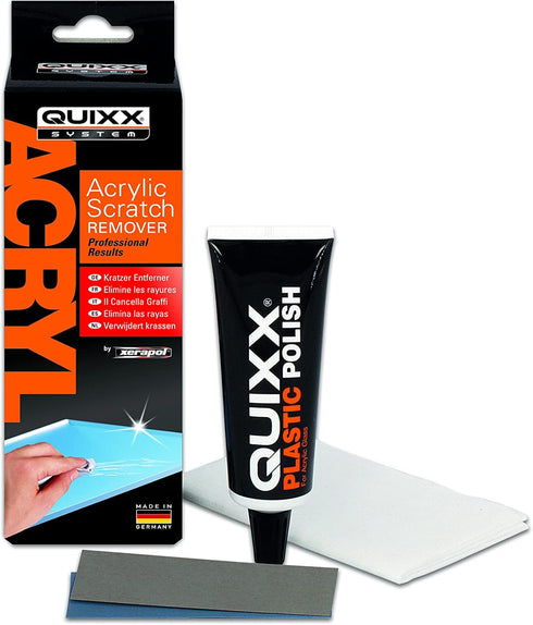 QUIXX 10003 Acrylic Scratch Remover - Removes Scratches From Clear Acrylic and Plexiglas Surfaces On Cars, Motorcycles, Caravans, and Boats...