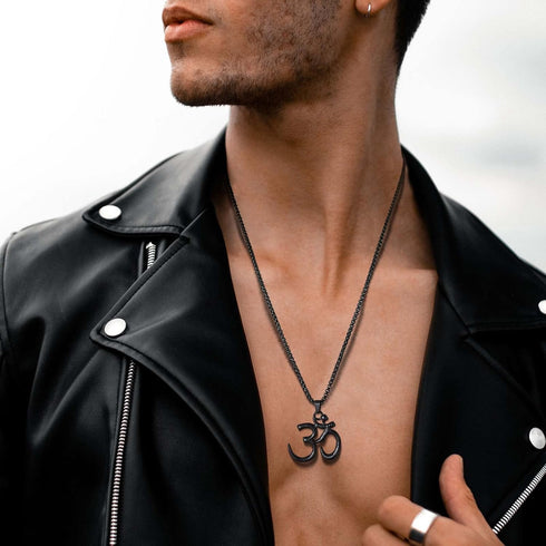 VNOX Om Yoga Pendant Necklace - Yoga Hindu Spiritual Amulet Jewelry Sanskrit Symbol Om Aum Ohm/Lotus Yoga Pendant Necklace...