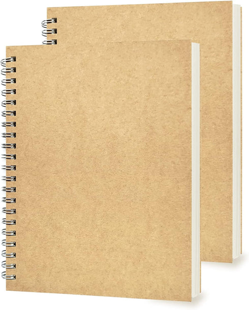 2 Pack College Ruled Notebook, Soft Yellow Cover Spiral Notebook, Memo Notepad Sketchbook, Students Office Business Diary Spiral Book Journal,100 ...