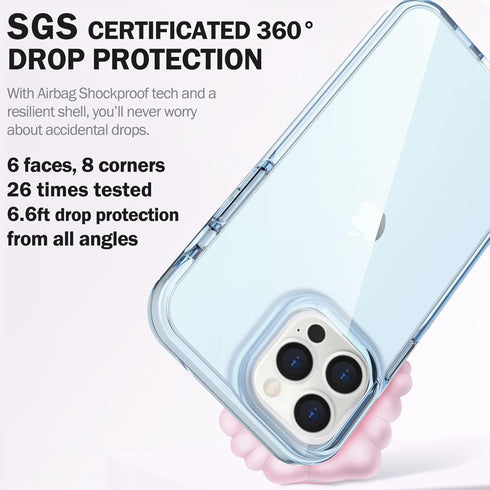 ArtsEvo Designed for iPhone 15 Pro Max Case, 6.6ft Drop Protection, Full Body Screen Camera Protective Phone Case,Light Blue...