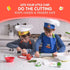 Curious Chef 3-Piece Nylon Knives for Kids - White & Green - Child Safe & Serrated Blunt Tip Chef Knives - Safe for Nonstick Pans...