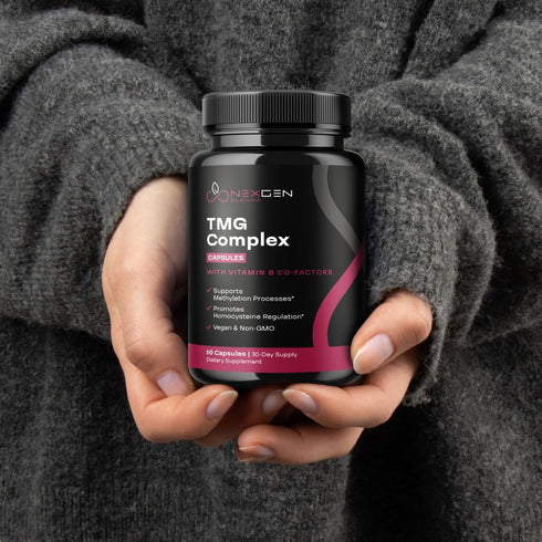 TMG Trimethylglycine Supplement with Methyl B Complex - 500mg Betaine TMG Supplement with Methylated Vitamin B Co Factors for Homocysteine Heart &...