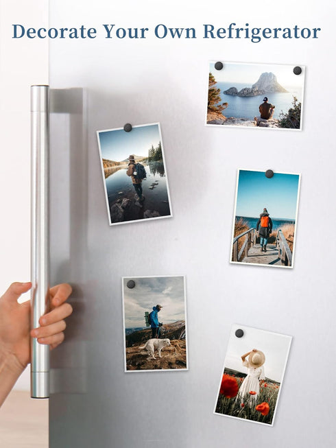 SMARTAKE 80 Pcs Refrigerator Magnets, Small Round Fridge Magnets, Multi-Use Premium Neodymium Office Magnets for Fridge, Whiteboard, Billboard in ...