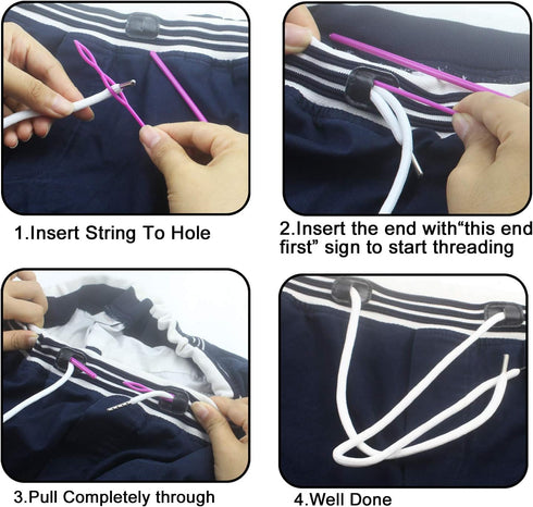 8 Pieces Drawstring Cords Replacement Drawstrings with Easy Threaders for Sweatpants Shorts Pants Jackets Coats (8 Pieces)...