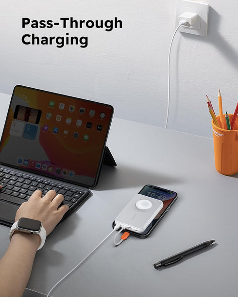 VEGER Portable Charger for iPhone with Built in Cable, 5000mAh Mini Power Bank Battery Pack, PD 20W Fast Charger Travel Essential Compatible with ...