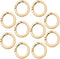 10 pcs 3/4 inch(19mm) Small Round Carabiners Clips Metal Trigger Spring O Rings Snap Hooks DIY Charms Accessory for Keychains Bags Purses Crafts M...