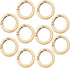 10 pcs 3/4 inch(19mm) Small Round Carabiners Clips Metal Trigger Spring O Rings Snap Hooks DIY Charms Accessory for Keychains Bags Purses Crafts M...