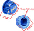 DJX 4PCS Aluminum 17mm bat Hex Wheel Nuts Dustproof Anti-Skid Mount Cap for 1/10 Scale Arrma Losi HSP Redcat 1/8 RC car Truck(Blue)...