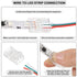 20 Pieces 3 Pin LED Light Connectors Strip to Wire Quick Connector LED Extension 3 Pin LED Strip Connector 10 mm Terminal Strip Connectors Clear T...