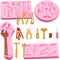 Hand Tools Silicone Molds, Construction Tools Fondant Molds, 3D Sugar Chocolate Molds for Cake Decoration Cupcake Topper Cookie Candy Polymer Clay...