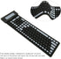 Silicone Keyboard, Foldable Silicone Keyboard Soft Waterproof Rollup Keyboard for PC Laptop Notebook, 103 Keys, Mute Typing, Lightweight (Black)...