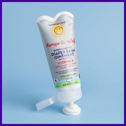 California Baby Super Sensitive Unscented Diaper Rash Cream | Zinc Oxide Ointment | 100% Bio-Based | Fragrance Free | Hypoallergenic | Soothing Di...