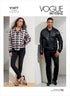 Vogue Unisex Bomber Jacket Sewing Pattern Kit, Code V1877, Sizes S-M-L, Multicolor...