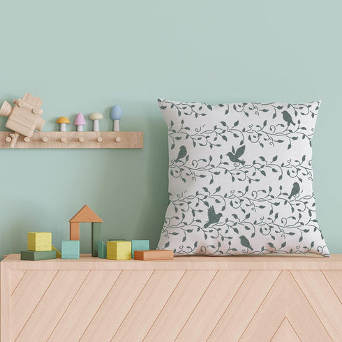 NBEADS Vines Birds Stencil, Spring Stencils Reusable Plant Plastic Stencils DIY Art and Craft Stencils 11.8×11.8 Inch for Painting on Wood Canvas ...