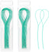 100 Pcs Floss Threaders Multifunctional Deep Clean Floss for Braces, Bridges, and Implants Dental Threader (Green)...