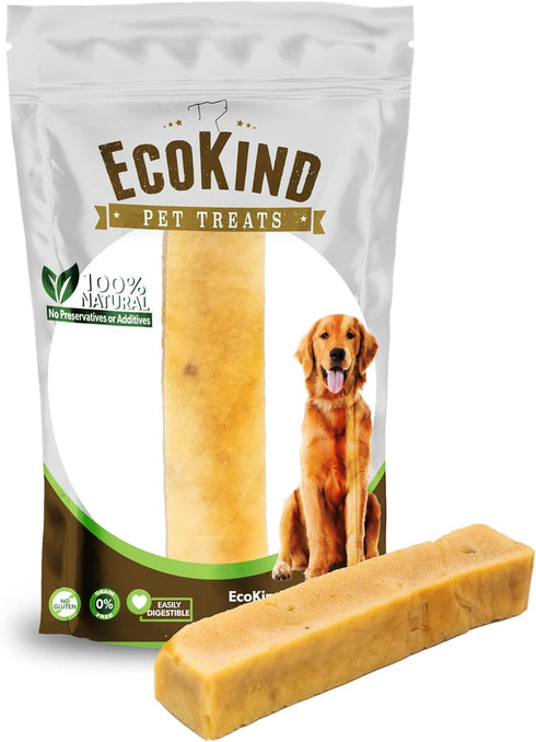 EcoKind Pet Treats Premium Gold Peanut Butter Flavored Yak Chews | All Natural Himalayan Yak Cheese Dog Chew for Small to Large Dogs | Keeps Dogs ...