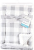 Hudson Baby Unisex Baby Plush Mink and Sherpa Blanket, Gray Plaid, One Size...