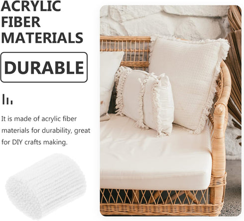 ARTIBETTER 10 Rolls Latch Hook Yarn Precut Rug Yarn Tapestry Yarn Threads for DIY Craft Sewing Knitting Yarn Latch Hook Supplies White......