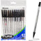 BAZIC Ballpoint Pen Pure Black Color Stick Pens, 1.0 mm Bold Point Smooth Writing, for Office School Teacher (12/Pack), 1-Pack...
