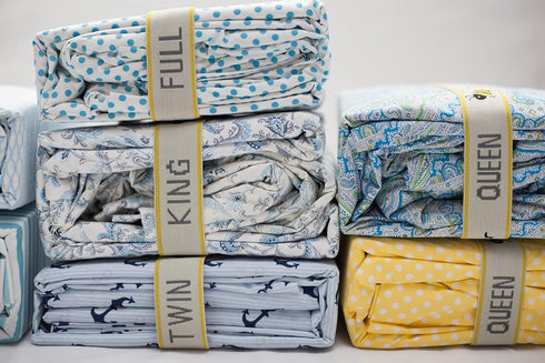 MADE IN THE USA - Sheet Keepers Closet Organization – Bed Sheet Organizer – Closet Organizer Sheet Bands Bed Linen Label – Bed Sheet Storage Sheet...
