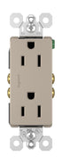 Legrand radiant 885TRNICC12 15 Amp Tamper Resistant Decorator Duplex Outlet, Side Wire or Push Wire, Nickel (1 Count)......