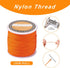 Cheriswelry 100M 0.8mm Nylon Beading Cord Dark Orange Chinese Knotting Rattail Macrame Thread String Roll for Jewelry Making Kumihimo Wrapping Sup...