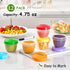 12 Pack Leakproof Baby Food Storage Containers, 4 oz Plastic Baby Food Jars with Lids, Reusable Small Baby Food Jars, Lock in Freshness, Freezer &...