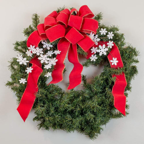 Elanze Designs Snowflake Winter White 24 inch Acrylic Christmas Artificial Flower Spray...
