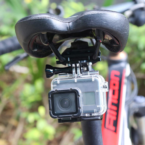 D&F 2Pcs Bicycle Saddle Rail Mount CNC Alloy Bike Camera Mount for All GoPro Hero SJCAM YI Campark Crosstour and Other Action Camera...