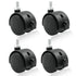 4 Pack 1.5 Inch Caster Wheel Replacement, M8 Office Chair Caster Wheel, Universal Standard Size Furniture Wheel with Locking Braking Threaded Scre...