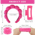 Wecoe Pink Rose Red Spa Headband And Wristband Set Skincare Headband For Washing Face Hair Claw Clips For Thick Hair Cute Puffy Sponge Bubble Make...