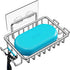 Nieifi Bar Soap Holder for Shower Wall with 4 Hooks, Stainless Steel Adhesive Soap Dish for Bathroom, Silver...