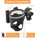 Stroller Cup Holder with Phone Holder, 2-in-1 Cup Phone Holder for Stroller, Bike, Wheelchair, Walker, Scooter, 360° Rotatable Large Caliber Desig...