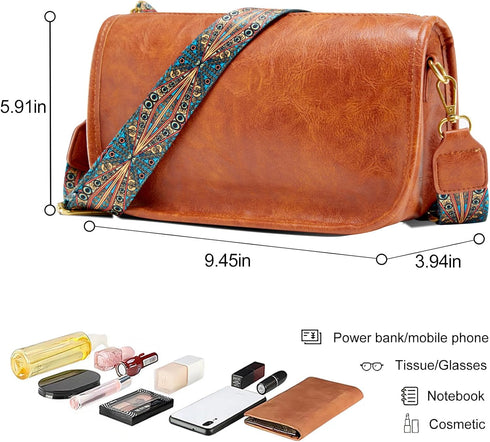 Soft Leather Crossbody Purse Bag for Women,Vintage Shoulder Handbags,Women Purses with Shoulder Strap...
