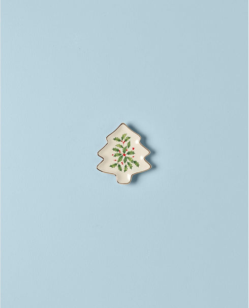 Lenox 879592 Holiday Tree Shaped Party Plate, Christmas Hosting...