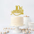 Gold Glitter 10th Anniversary Cake Topper - Happy 10th Wedding Anniversary / Birthday Party Decorations...