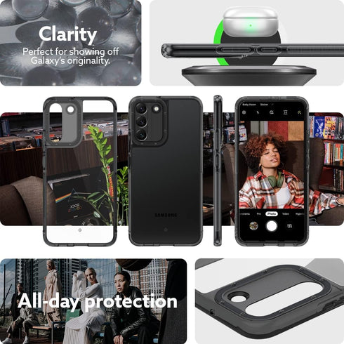 Caseology Skyfall Clear Case Compatible with Samsung Galaxy S22 Case 5G (2022) - Royal Black...