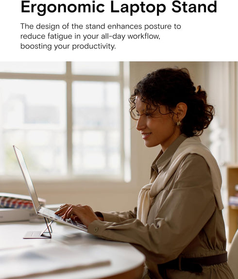 MOFT Laptop Stand for Desk, Adhesive Laptop Stand with 2 Adjustable Viewing Angles, Foldable and Portable Computer Stand Compatible with MacBook A...