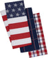 Design Imports 3 Stars and Stripes Kitchen Dishtowels Perfect to Brighten Your Summer Kitchen...