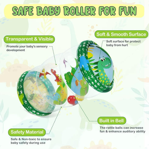ZMLM Baby Crawling Toys 6-12 Months - Inflatable Tummy Time Toys for Infant Toddler - Sensory Rolling Toys Gifts for 3-6 6-12 Baby Boys Girls...