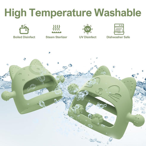 Baby Teethers 0-6 Months,Teething Toys for Babies 0-6 Months,Never Drop Baby Chew Toys for Teething Relief,Infant Hand Teether Pacifiers for 0-6 M...